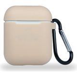 Kzy Apple Airpods Renkli ve Askılı Silikon Kılıf - Bej