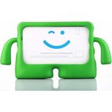 Kzy Apple iPad Mini 2 Renkli Tutacaklı Stantlı Silikon Çocuk Tablet Kılıfı - Yeşil