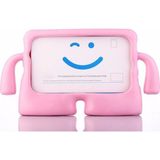 Kzy Apple iPad Mini 5 Renkli Tutacaklı Stantlı Silikon Çocuk Tablet Kılıfı - Pembe