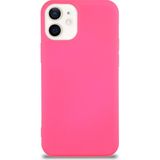 Kzy Apple iPhone 12 Mini Kapak Içi Kadife Lansman Silikon Kılıf - Neon Pembe