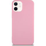 Kzy Apple iPhone 12 Mini Kapak Içi Kadife Lansman Silikon Kılıf - Pembe