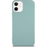 Kzy Apple iPhone 12 Mini Kapak Içi Kadife Lansman Silikon Kılıf - Turkuaz