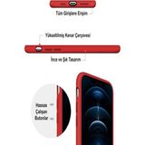 Kzy Apple iPhone 12 Mini Kapak Içi Kadife Lansman Silikon Kılıf - Turuncu