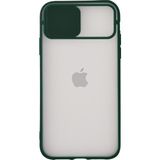 KZY Apple iPhone 12 Mini Kapak Lensi Açılır Kapanır Kamera Korumalı Silikon Kılıf - Yeşil