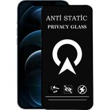 Kzy Apple iPhone 12 Pro Max Tam Kaplayan Anti Statik Görünmez Safir Ekran Koruyucu Hayalet Cam - Saydam