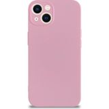Kzy Apple iPhone 13 Mini Kapak Kamera Korumalı Içi Kadife Lansman Silikon Kılıf - Pembe
