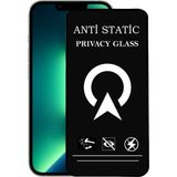 Kzy Apple iPhone 13 Pro Tam Kaplayan Anti Statik Görünmez Safir Ekran Koruyucu Hayalet Cam - Saydam