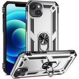 Kzy Apple iPhone 14 Kapak Military Yüzüklü Stantlı Panzer Tank Kılıf - Gri