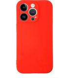 Kzy Apple iPhone 14 Pro Max Kapak Içi Kadife Kamera Korumalı Lansman Silikon Kılıf - Kırmızı