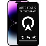 Kzy Apple iPhone 14 Pro Max Tam Kaplayan Anti Statik Görünmez Safir Ekran Koruyucu Hayalet Cam - Saydam