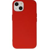 Kzy Apple iPhone 15 Plus ile Uyumlu Içi Kadife Lansman Silikon Kılıf - Kırmızı