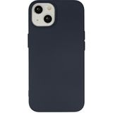 Kzy Apple iPhone 15 Plus ile Uyumlu Içi Kadife Lansman Silikon Kılıf - Lacivert