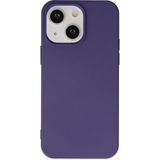 Kzy Apple iPhone 15 Plus ile Uyumlu Içi Kadife Lansman Silikon Kılıf - Mor