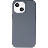 Kzy Apple iPhone 15 Plus ile Uyumlu Içi Kadife Lansman Silikon Kılıf - Petrol Mavisi