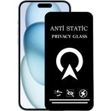 Kzy Apple iPhone 15 Plus ile Uyumlu Tam Kaplayan Anti Statik Görünmez Safir Ekran Koruyucu Hayalet Cam - Şeffaf