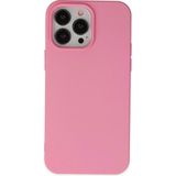 Kzy Apple iPhone 15 Pro Max ile Uyumlu Içi Kadife Lansman Silikon Kılıf - Pembe