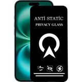 Kzy Apple iPhone 16 Plus ile Uyumlu Tam Kaplayan Anti Statik Görünmez Safir Ekran Koruyucu Hayalet Cam - Şeffaf