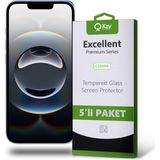 Kzy Apple iPhone 16E ile Uyumlu Temperli Ekran Koruyucu Kırılmaz Cam Ekonomik 5'li Paket - Şeffaf