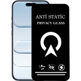 Kzy Apple iPhone 17 Air ile Uyumlu Tam Kaplayan Anti Statik Görünmez Safir Ekran Koruyucu Hayalet Cam - Şeffaf
