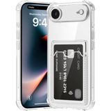 Kzy Apple iPhone 17 Air Kapak ile Uyumlu Kamera Korumalı Kartlıklı Darbe Emici Özellikli Şeffaf Silikon Kılıf