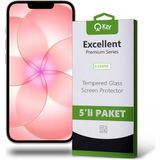 Kzy Apple iPhone 17E ile Uyumlu Temperli Ekran Koruyucu Kırılmaz Cam Ekonomik 5'li Paket - Şeffaf