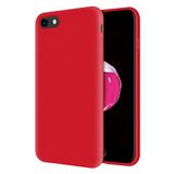 KZY Apple iPhone 7 İçi Kadife Soft Logosuz Lansman Silikon Kılıf - Kırmızı