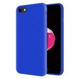KZY Apple iPhone 7 İçi Kadife Soft Logosuz Lansman Silikon Kılıf - Mavi