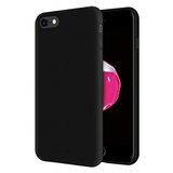 KZY Apple iPhone 7 İçi Kadife Soft Logosuz Lansman Silikon Kılıf - Siyah