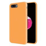 KZY Apple iPhone 7 Plus İçi Kadife Soft Logosuz Lansman Silikon Kılıf - Turuncu