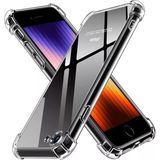 Kzy Apple iPhone Se 2 2020 Kapak Kamera Korumalı Antişok Airbag Köşe Korumalı Silikon Şeffaf Kılıf - iPhone SE 2022