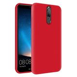KZY Huawei Mate 10 Lite İçi Kadife Soft Logosuz Lansman Silikon Kılıf - Kırmızı