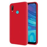KZY Huawei P Smart 2019 İçi Kadife Soft Logosuz Lansman Silikon Kılıf - Kırmızı