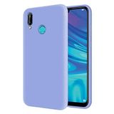 KZY Huawei P Smart 2019 İçi Kadife Soft Logosuz Lansman Silikon Kılıf - Lila