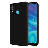 KZY Huawei P Smart 2019 İçi Kadife Soft Logosuz Lansman Silikon Kılıf - Siyah