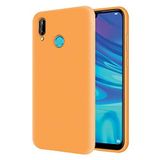 KZY Huawei P Smart 2019 İçi Kadife Soft Logosuz Lansman Silikon Kılıf - Turuncu