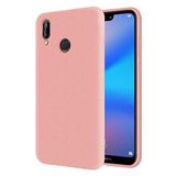 KZY Huawei P20 Lite İçi Kadife Soft Logosuz Lansman Silikon Kılıf - Pembe