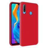 KZY Huawei P30 Lite İçi Kadife Soft Logosuz Lansman Silikon Kılıf - Kırmızı