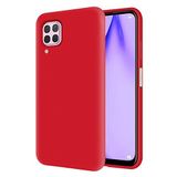KZY Huawei P40 Lite İçi Kadife Soft Logosuz Lansman Silikon Kılıf - Kırmızı