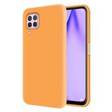 KZY Huawei P40 Lite İçi Kadife Soft Logosuz Lansman Silikon Kılıf - Turuncu