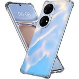 Kzy Huawei P50 Pro ile Uyumlu Kapak Kamera Korumalı Airbag Antishock Köşe Korumalı Şeffaf Silikon Kılıf