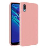 KZY Huawei Y6 2019 İçi Kadife Soft Logosuz Lansman Silikon Kılıf - Pembe