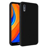 KZY Huawei Y6S İçi Kadife Soft Logosuz Lansman Silikon Kılıf - Siyah