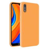 KZY Huawei Y6S İçi Kadife Soft Logosuz Lansman Silikon Kılıf - Turuncu
