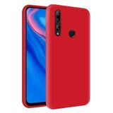 KZY Huawei Y9 Prime 2019 İçi Kadife Soft Logosuz Lansman Silikon Kılıf - Kırmızı