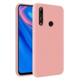 KZY Huawei Y9 Prime 2019 İçi Kadife Soft Logosuz Lansman Silikon Kılıf - Pembe