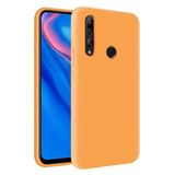 KZY Huawei Y9 Prime 2019 İçi Kadife Soft Logosuz Lansman Silikon Kılıf - Turuncu