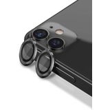 KZY İletişim Apple iPhone 11 Alüminyum Alaşım Temperli Cam Kamera Lens Koruyucu - Siyah
