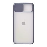 Kzy İletişim Apple iPhone 11 Pro Max ile Uyumlu Kapak Lensi Açılır Kapanır Kamera Korumalı Silikon Kılıf - Mavi