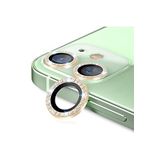KZY İLETİŞİM Apple iPhone 11 Taşlı Tasarım Temperli Cam Kamera Lens Koruyucu - Gold