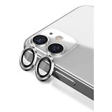 KZY İLETİŞİM Apple iPhone 12 Mini Alüminyum Alaşım Temperli Cam Kamera Lens Koruyucu - Gümüş